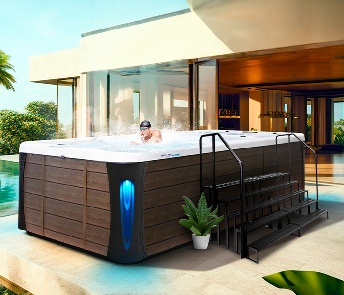 Calspas hot tub being used in a family setting - Eastorange