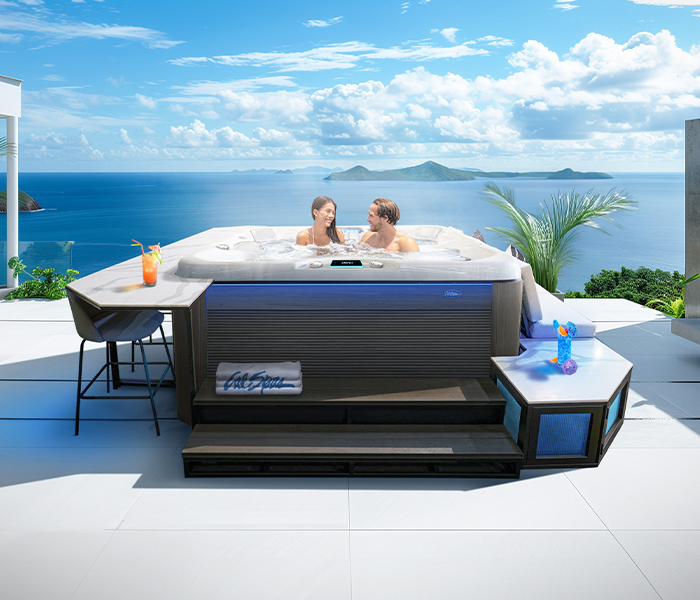 Calspas hot tub being used in a family setting - Eastorange